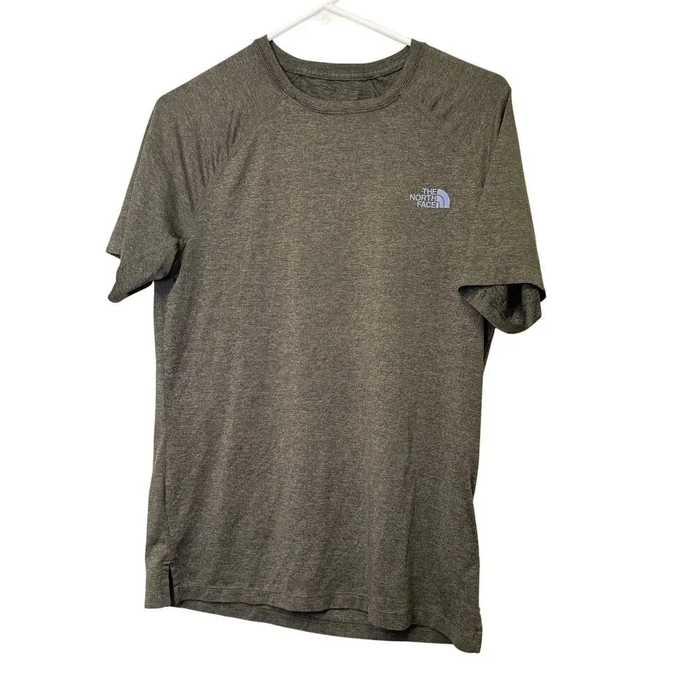 The north face mens green/ gray shirt size small